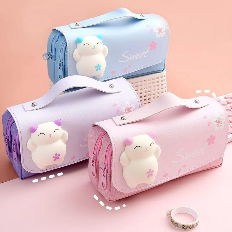 ESTOJO MULTIFUNCIONAL KAWAII PORTA LÁPIS