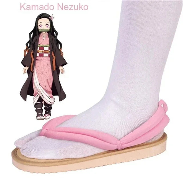 Sandálias Cosplay Demon Slayer – Geta Tradicional Japonesa