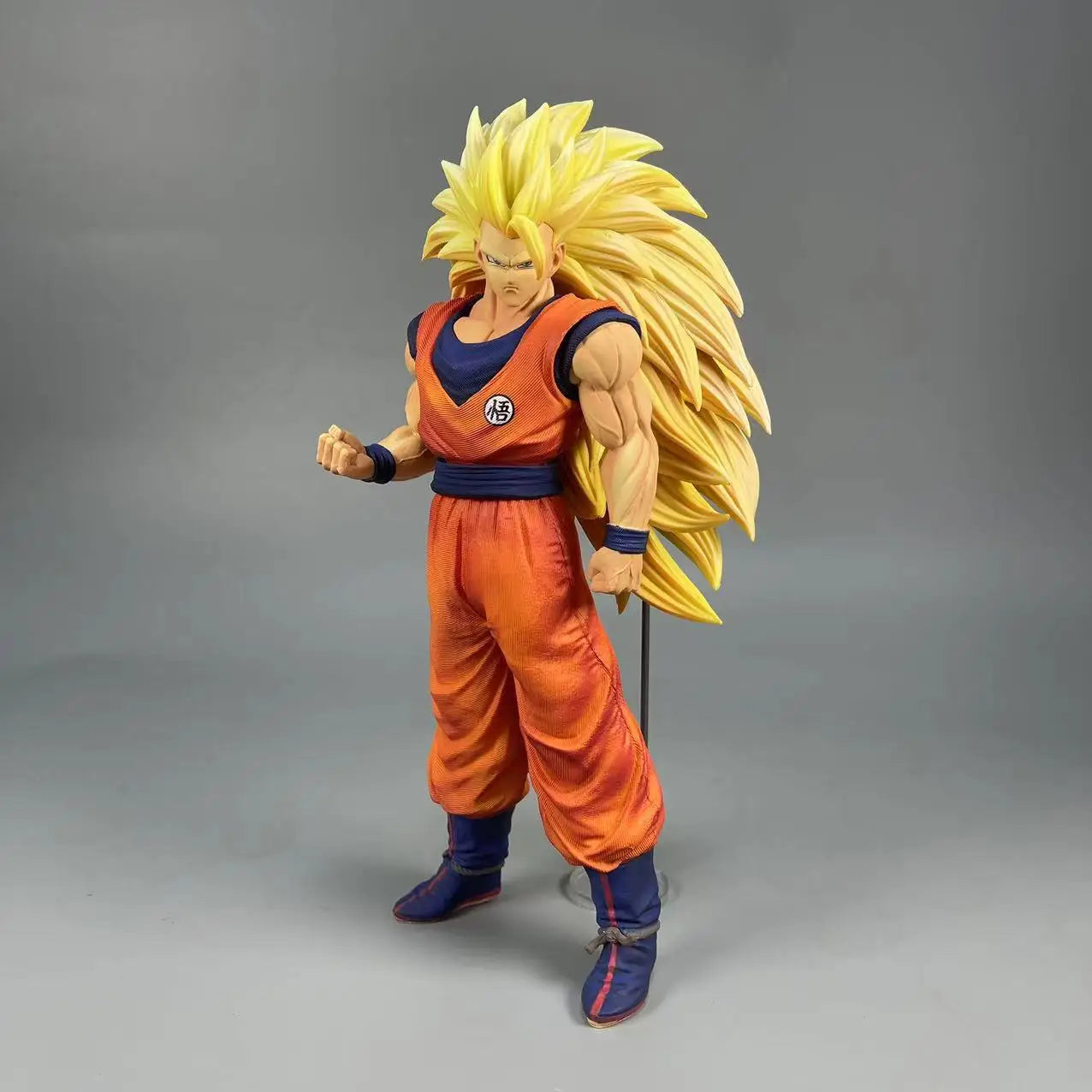 Boneco Dragon Ball Z Goku SSJ3, Estátua Super Saiyan 3 30cm