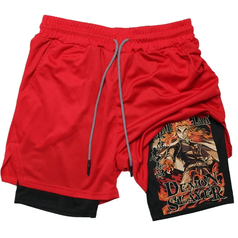 SHORTS DE COMPRESSÃO PARA ACADEMIA (DEMON SLAYER)