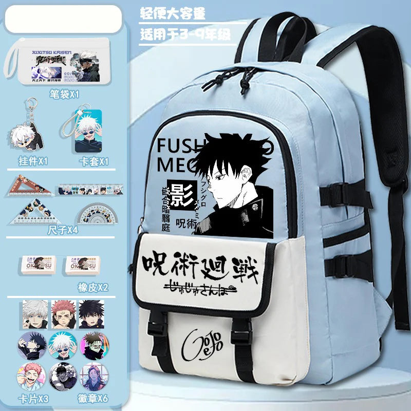 Mochila Jujutsu Kaisen Breathable + Brindes (Ler descrição)