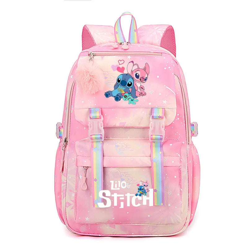 Mochila Escolar Lilo & Stitch Charmosa