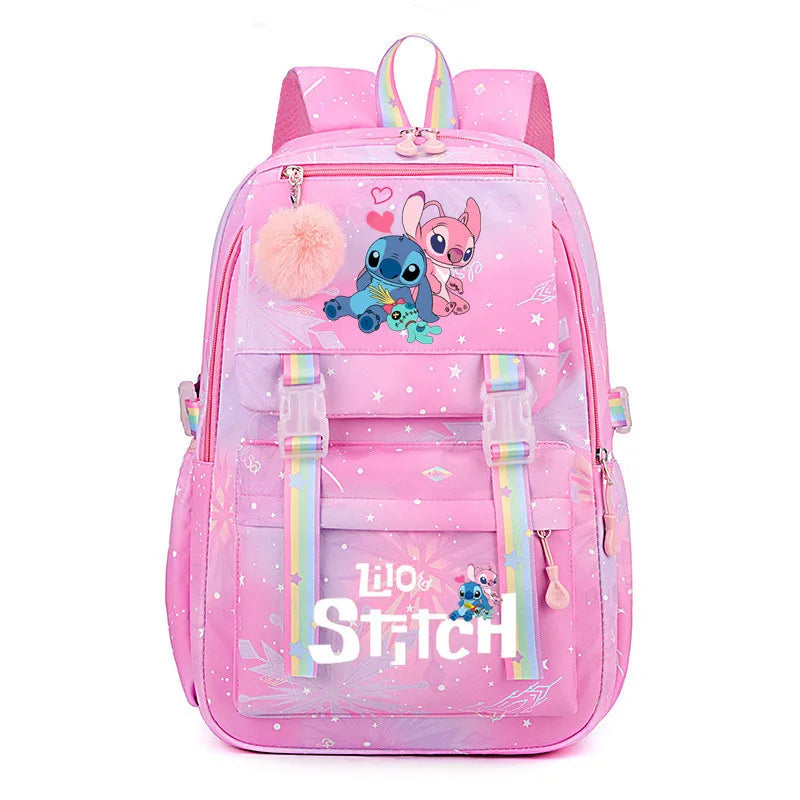 Mochila Escolar Lilo & Stitch Charmosa