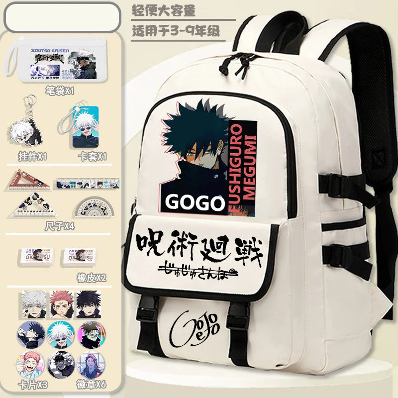 Mochila Jujutsu Kaisen Breathable + Brindes (Ler descrição)