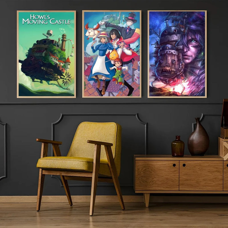 POSTERS -  HOWL'S MOVING CASTLE (STUDIO GHIBLI) SEM MOLDURA