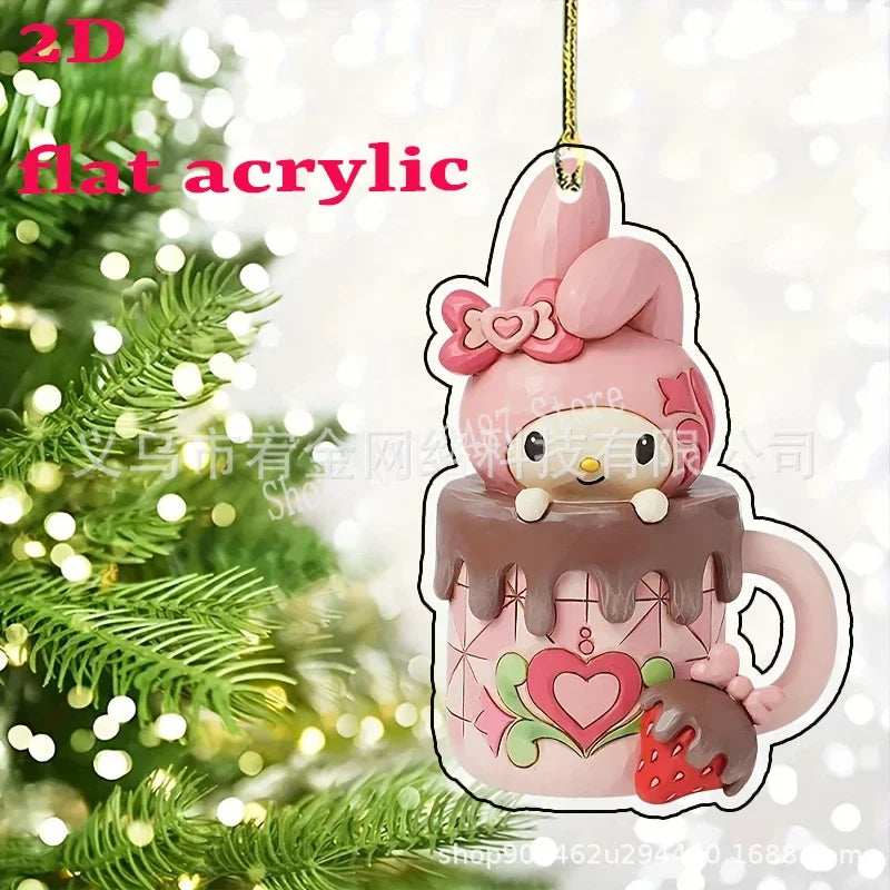 Decoração de Natal Sanrio: Pendentes Hello Kitty e Amigos