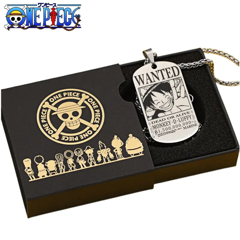 COLAR DOG TAG ONE PIECE EM AÇO