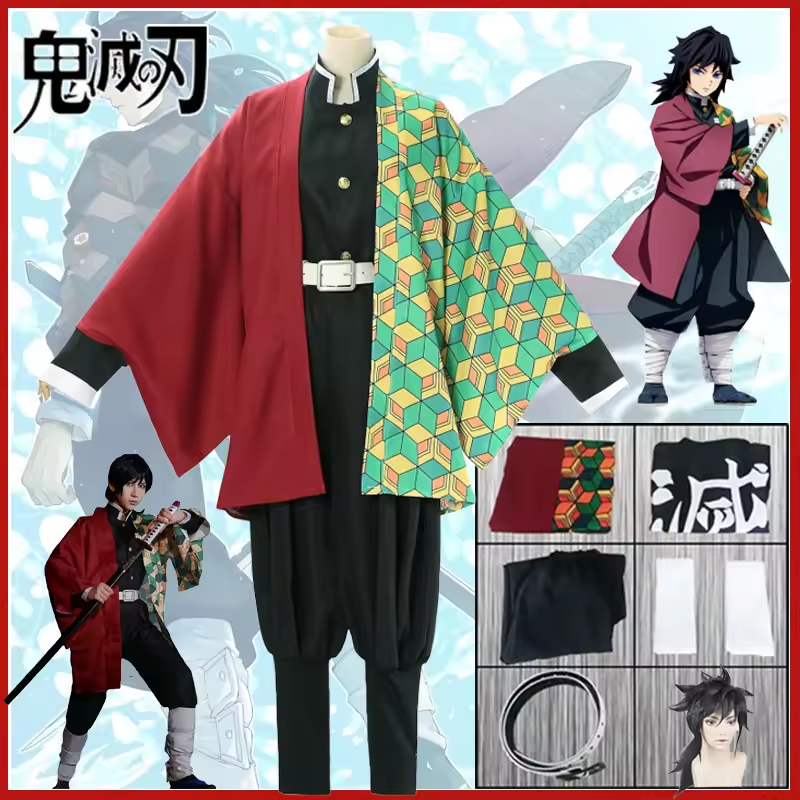 Fantasia Cosplay Infantil Giyu Tomioka