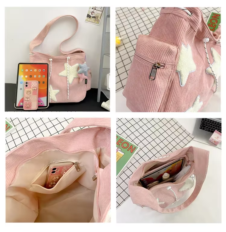 Bolsa Tote Stardust Cotelê